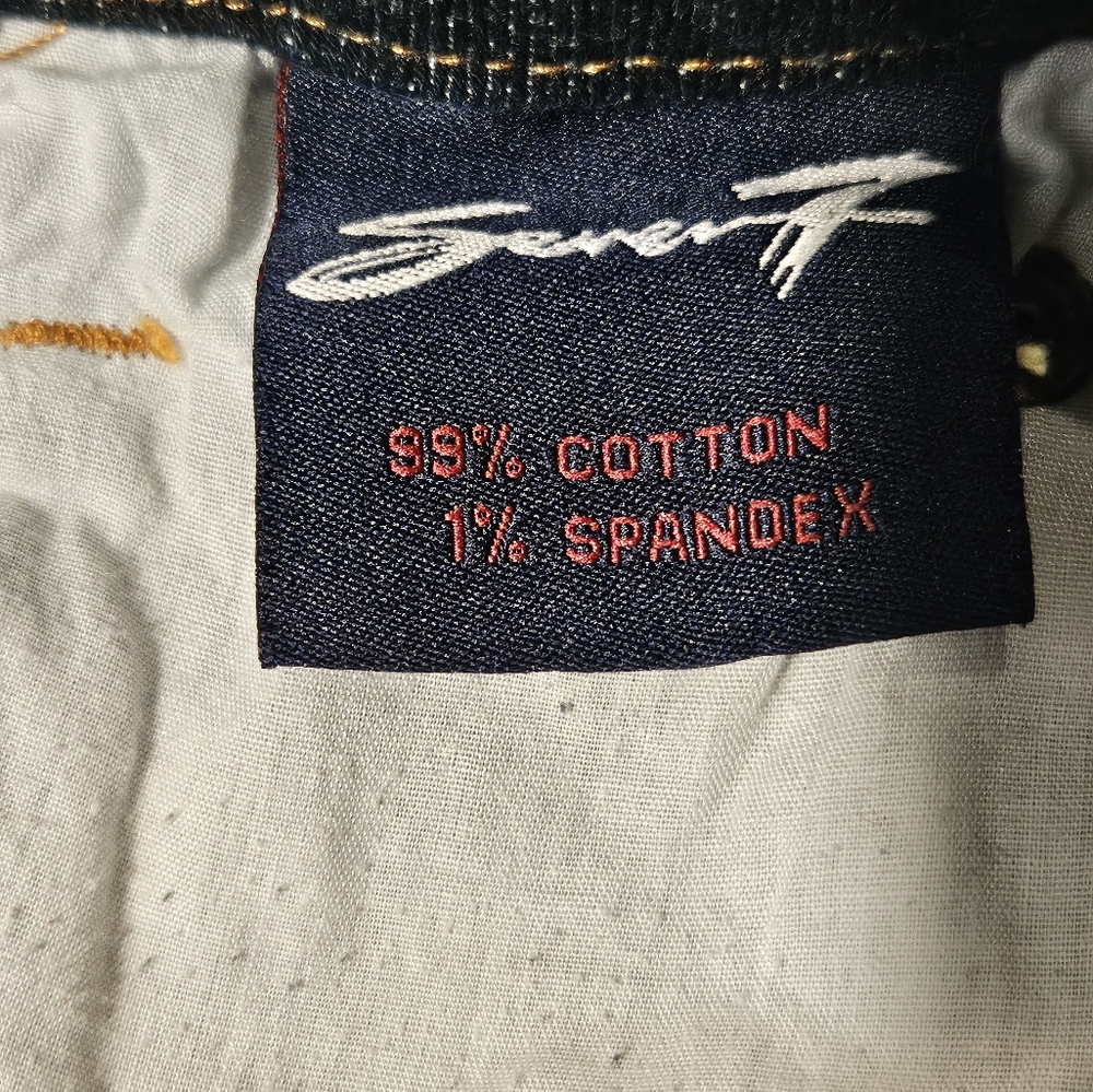 Seven7  Men's Blue Jeans with Signature "S" Detailing - Picture 9 of 9